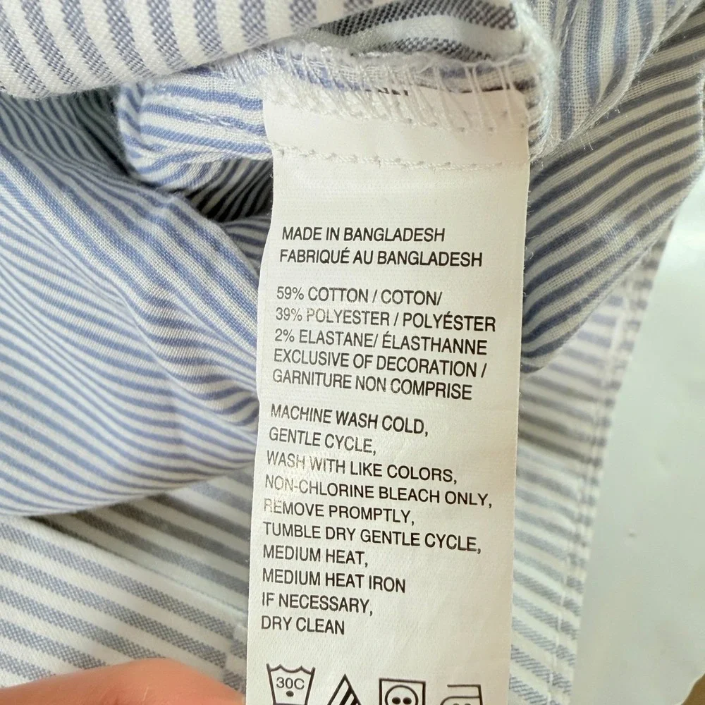 IZOD Men's Classic Fit Oxford Shorts 36W Colony Blue White‎ Striped NWT